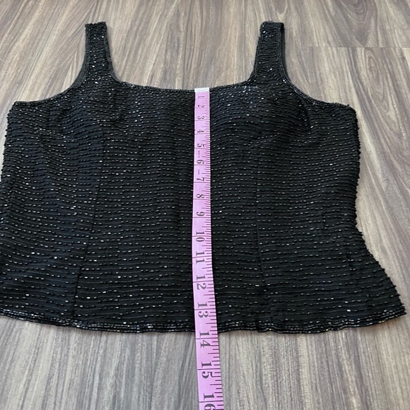 ANDRETTA DONATELLO Retro Black Beaded Whimsigoth Witchy Corsette Camisol… - Picture 7 of 14
